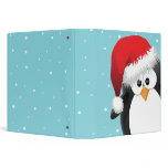 Christmas Penguin Vinyl Binders