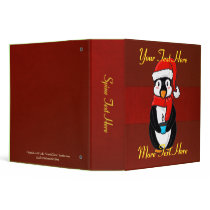 Christmas Penguin Binder by Customizables Christmas Penguin Binder