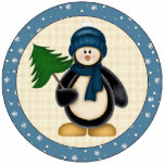 Christmas Penguin Christmas Tree Ornament Cut Out