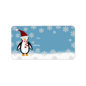 Christmas Penguin Gift Labels