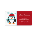 Christmas Penguin Gift Tag Labels Custom Address Labels