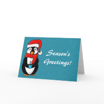 Christmas Penguin Greeting Card by Customizables Christmas Penguin Greeting Card