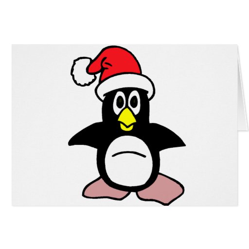 Christmas Penguin Greeting Card