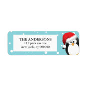 Christmas Penguin Labels label