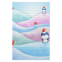 christmas penguin land customized stationery