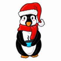 Christmas Penguin Ornament photo sculptures