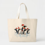Christmas Penguin Party Tote Bag