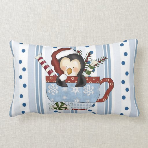 Christmas Penguin Pillow Zazzle