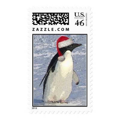 christmas penguin postage by cardtricks