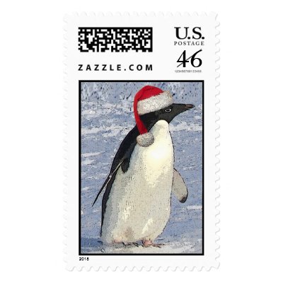 christmas penguin postage