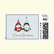 Christmas Penguin Postage stamps