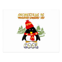 Christmas Penguin Postcard