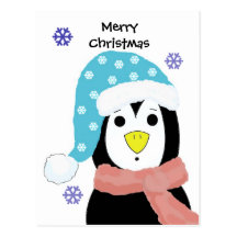Christmas Penguin Postcards