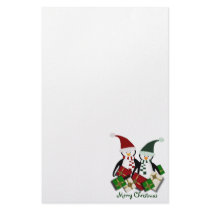Christmas Penguin Stationary stationery by HolidayFun Christmas Penguin Stationary stationery