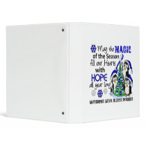 Christmas Penguins ALS Lou Gehrig's Disease Vinyl Binder