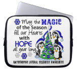 Christmas Penguins ALS Lou Gehrig's Disease Computer Sleeves