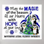 Christmas Penguins ALS Lou Gehrig's Disease posters