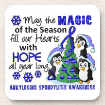 Christmas Penguins Ankylosing Spondylitis AS Coasters
