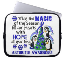 Christmas Penguins Arthritis Laptop Computer Sleeve