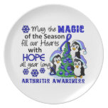 Christmas Penguins Arthritis Plate