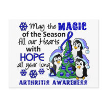 Christmas Penguins Arthritis Post Card