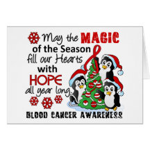 Christmas Penguins Blood Cancer Cards