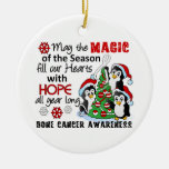 Christmas Penguins Bone Cancer Ornament