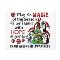 Christmas Penguins Brain Aneurysm Post Card