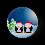 Christmas Penguins Button buttons