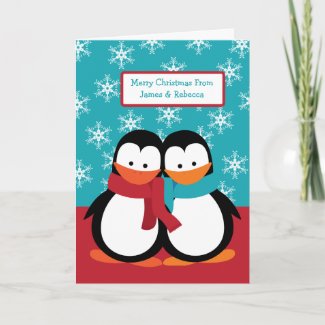 Christmas Penguins card