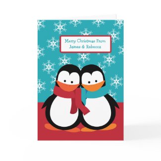 Christmas Penguins card