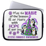Christmas Penguins Cystic Fibrosis Laptop Computer Sleeve