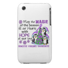 Christmas Penguins Domestic Violence Case-Mate iPhone 3 Case