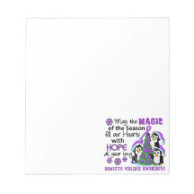 Christmas Penguins Domestic Violence Memo Notepad