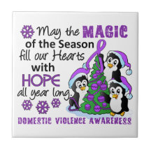 Christmas Penguins Domestic Violence Tiles