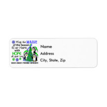 Christmas Penguins Ehlers Danlos Syndrome EDS Return Address Label