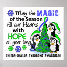 Christmas Penguins Ehlers Danlos Syndrome EDS Print