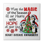 Christmas Penguins Heart Disease Tile