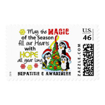 Christmas Penguins Hepatitis C Stamp