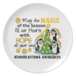 Christmas Penguins Neuroblastoma Party Plates