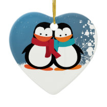 Christmas Penguins Christmas Tree Ornament