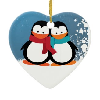 Christmas Penguins Christmas Ornament