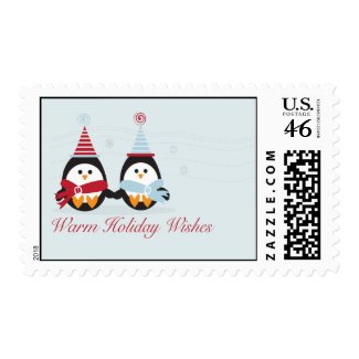 Christmas Penguins Postage