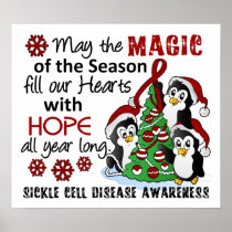 Christmas Penguins Sickle Cell Disease Poster