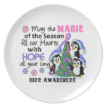 Christmas Penguins SIDS Party Plate