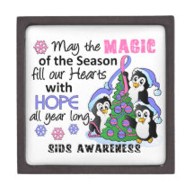 Christmas Penguins SIDS Premium Keepsake Boxes