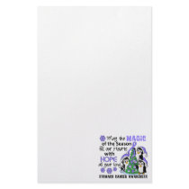 Christmas Penguins Stomach Cancer Personalized Stationery