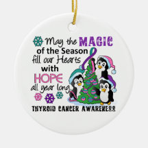 Christmas Penguins Thyroid Cancer Christmas Tree Ornament