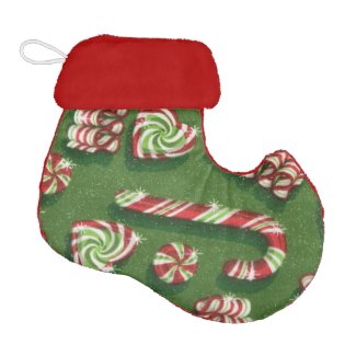 Christmas peppermint pattern elf shoe stocking elf christmas stocking