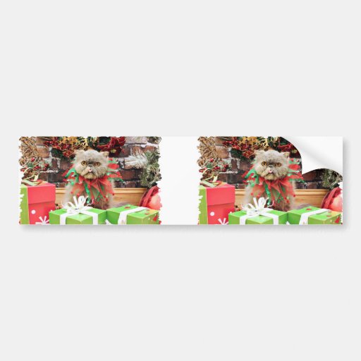 Christmas - Persian Cat - Morrison Bumper Sticker
